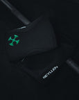 Venta X3 Knee Sleeves Neoprene Brace Compression Support 7mm - Black - lay flat on barbell pair Reyllen