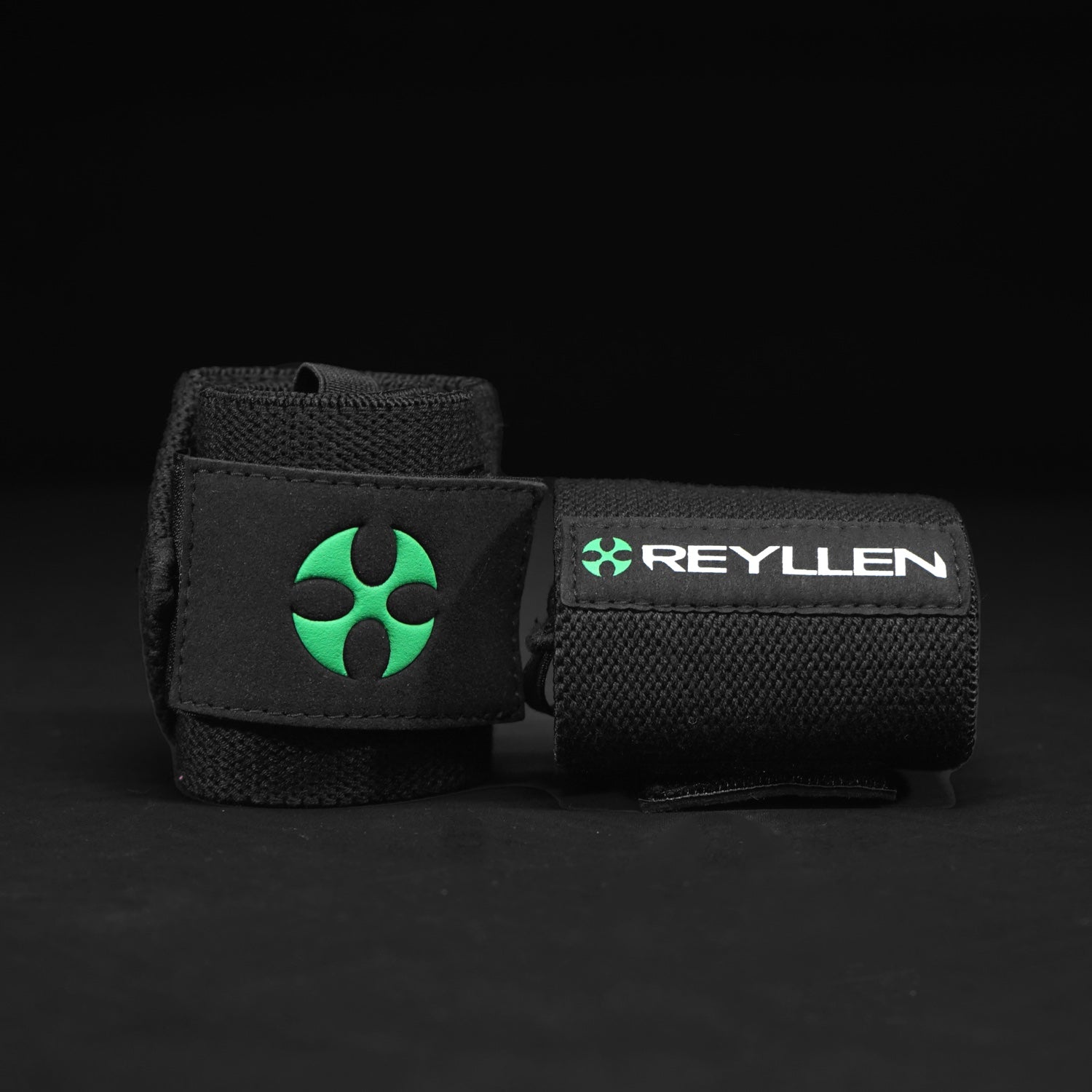 Reyllen No Thumb Loop Wrist Support Lifting Wraps Black black background
