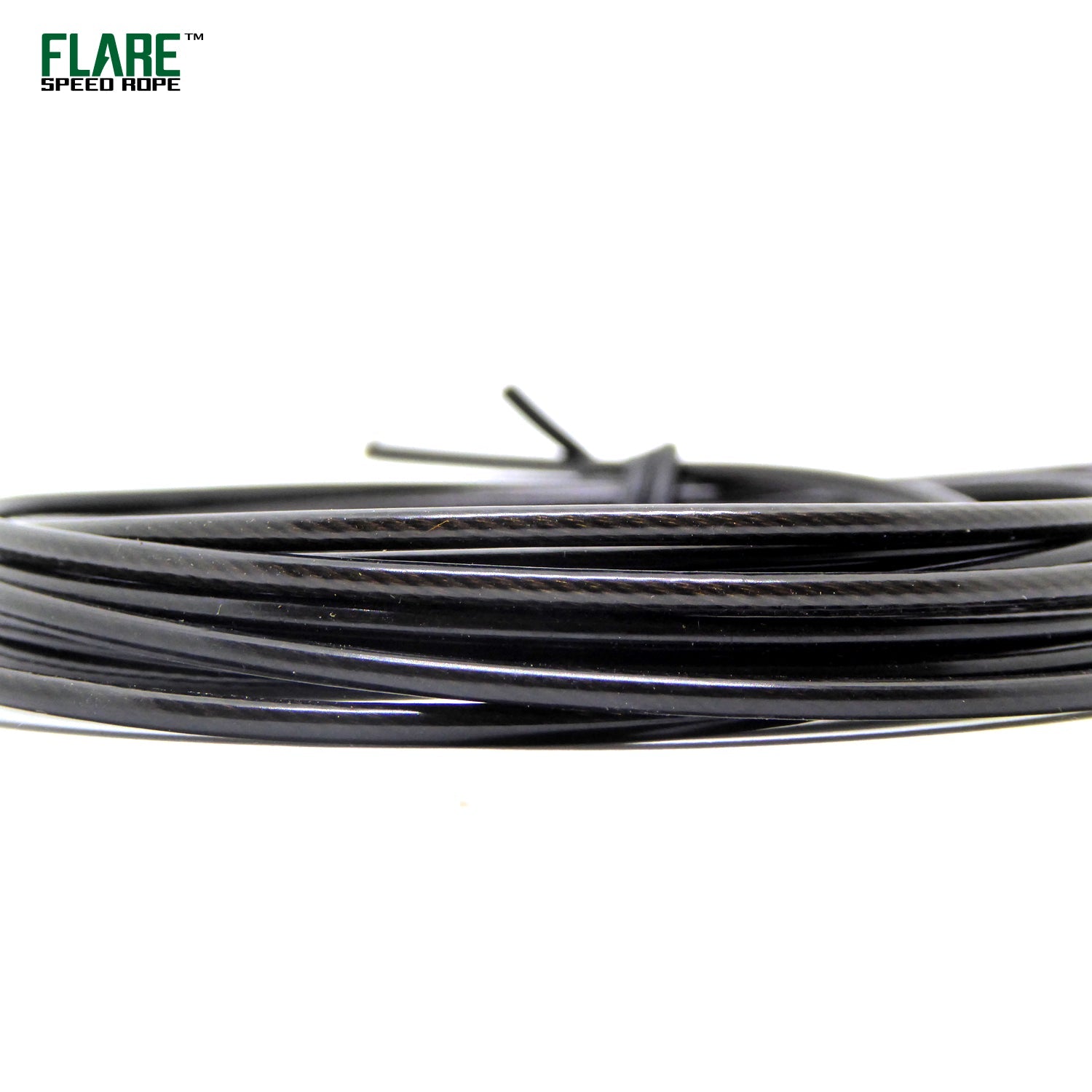 Flare replacement speed rope cables black pvc cable