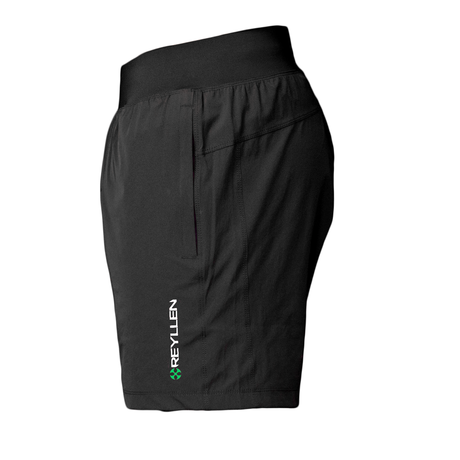 reyllen usa crossfit wod shorts for men black side