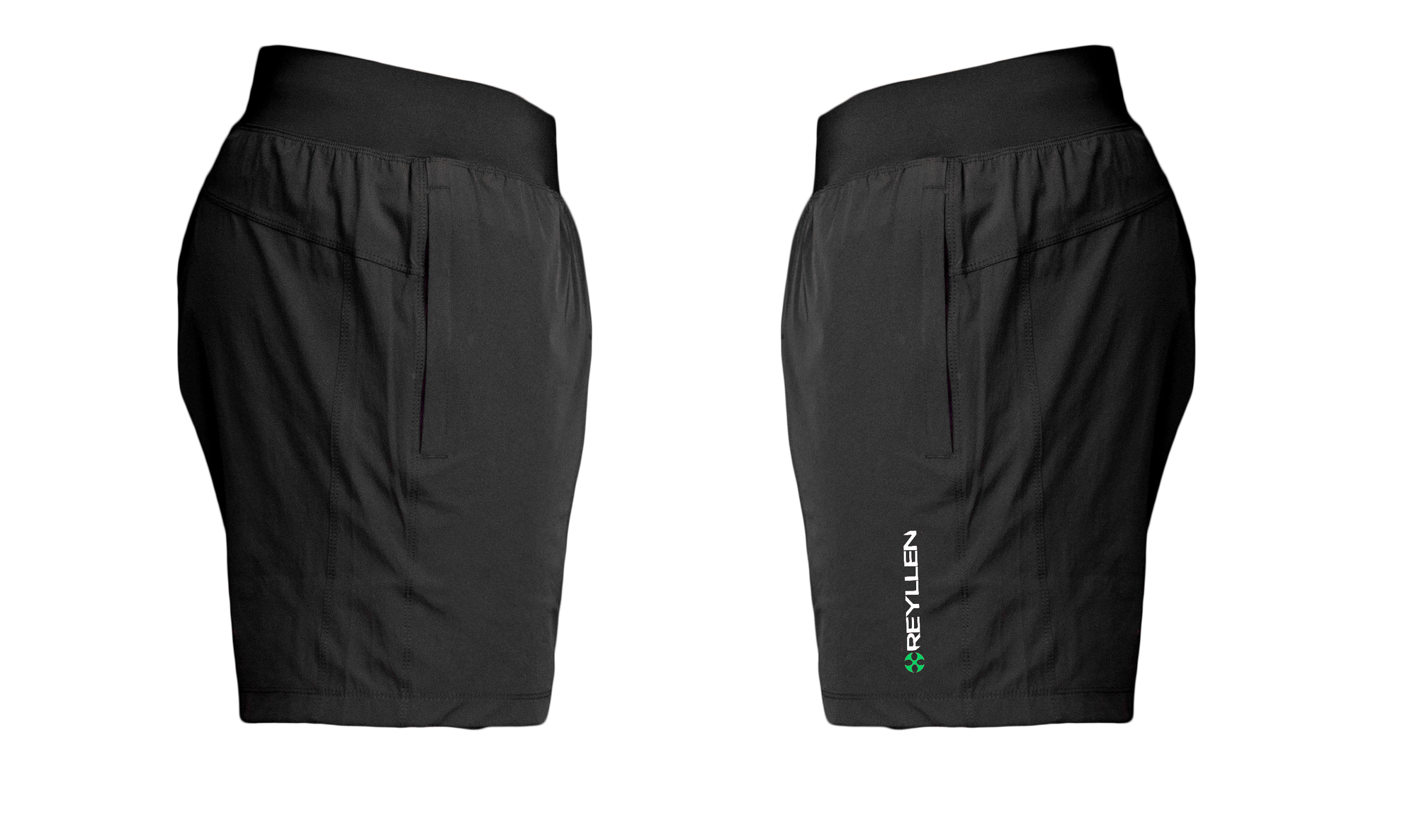 reyllen usa mens gym workout crossfit shorts brown black side