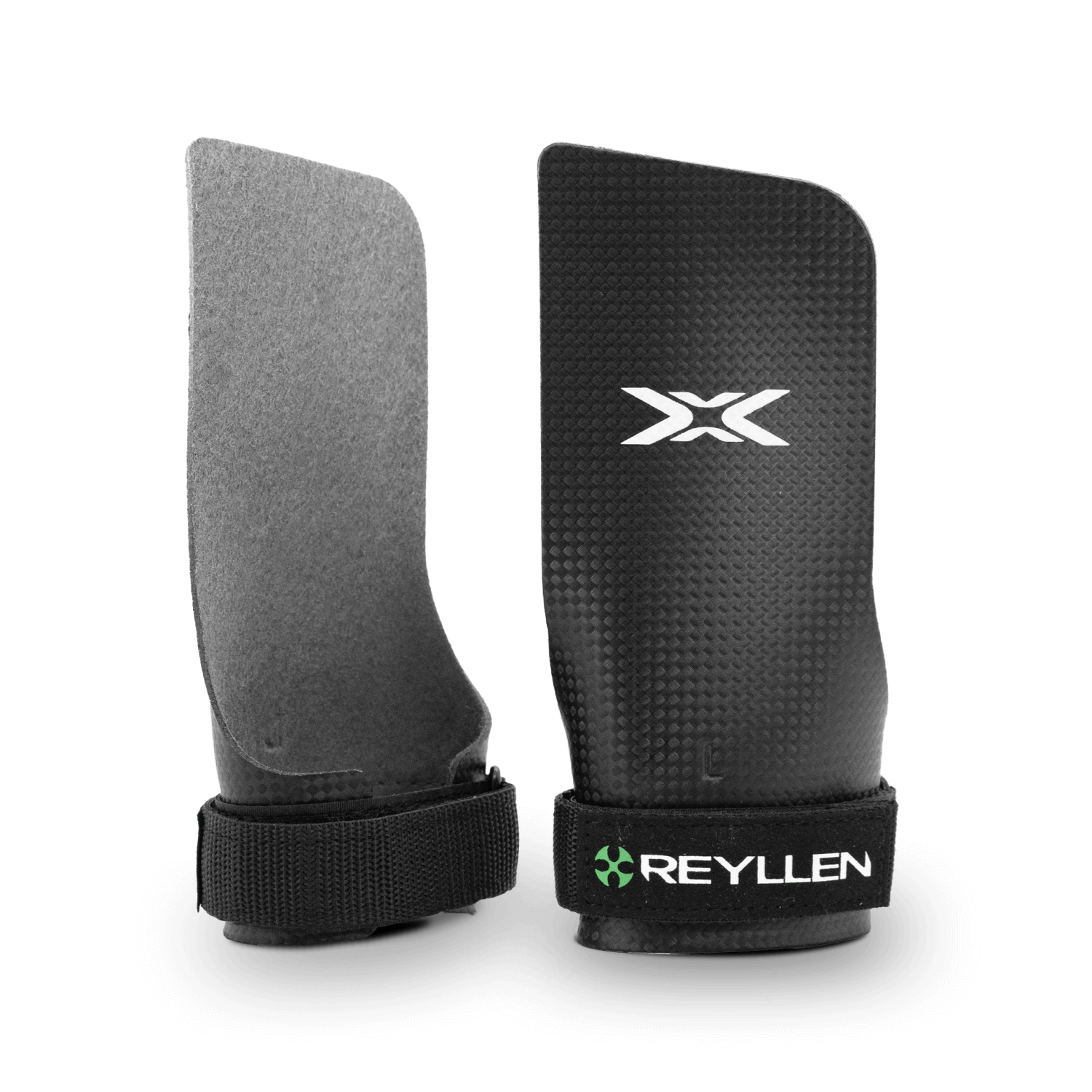 Reyllen Gecko Carbon X2 Fingerless CrossFit Gymnastic Hand Grips - Feature PNG image