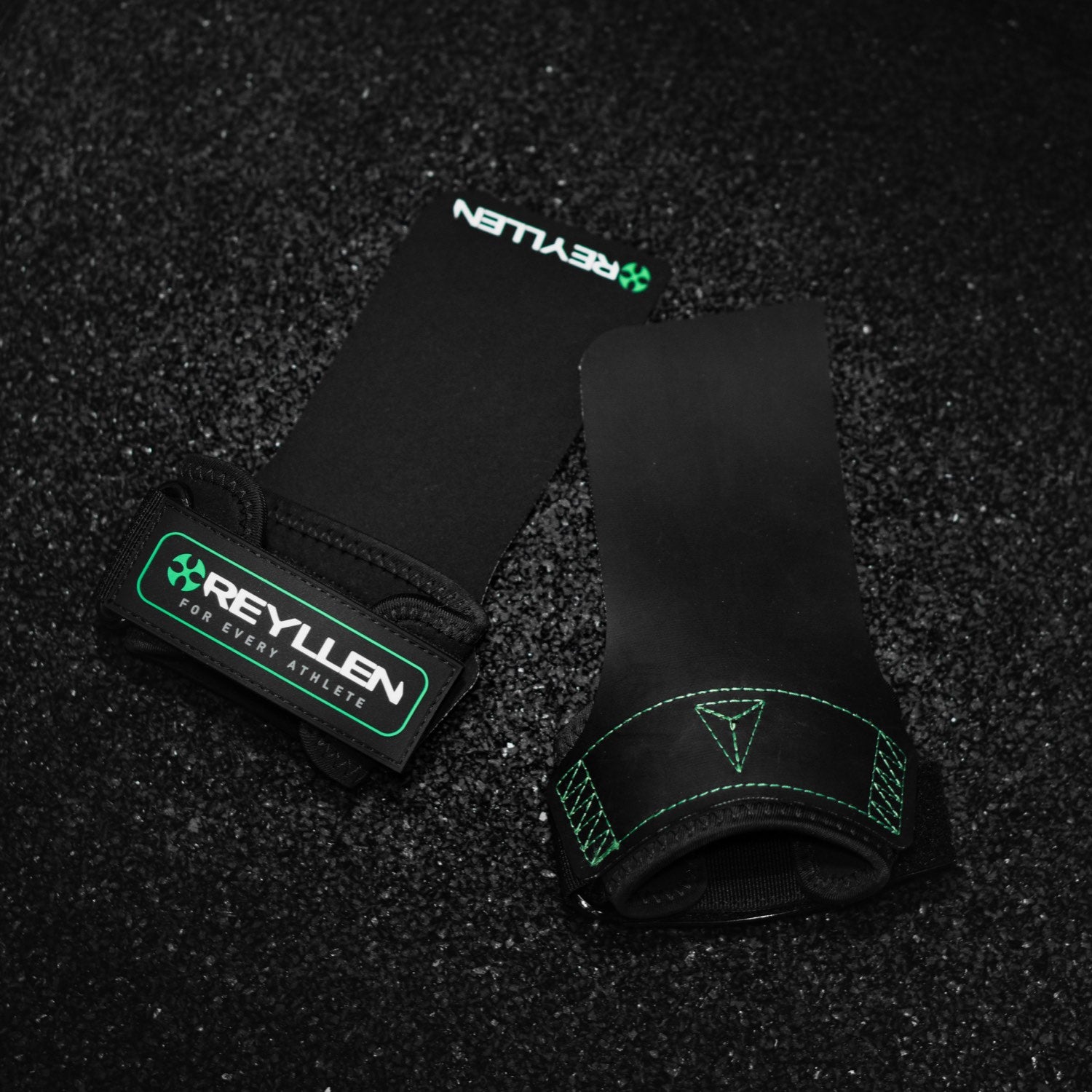 Seal Pro Rubber Crossfit Gymnastic Hand Grips - top down lifestyle view