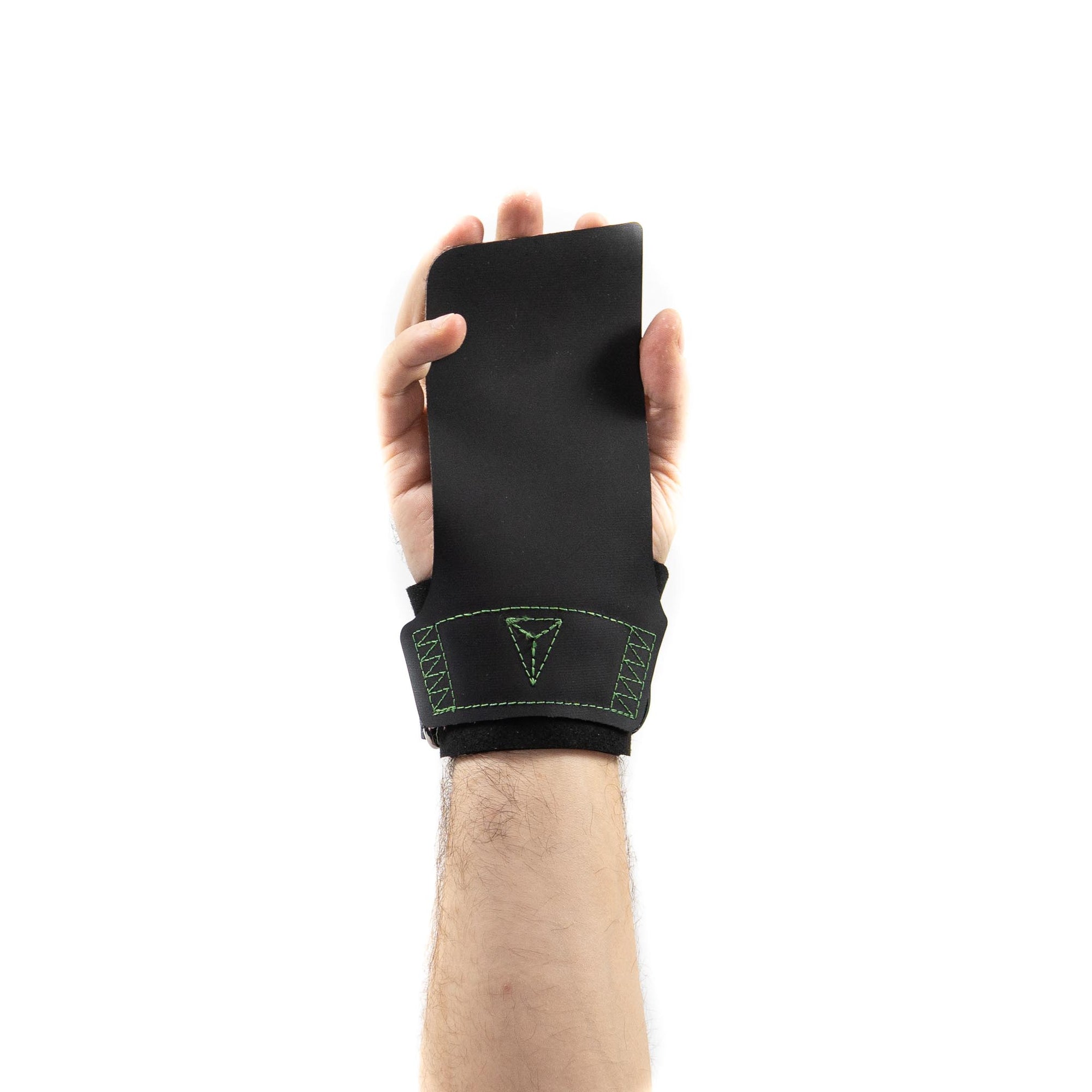 Seal Pro V2 fingerless rubber no chalk Gymnastic Hand Grips by Reyllen for crossfit worn on hand