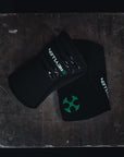 Venta X3 Knee Sleeves Neoprene Brace Compression Support 7mm - Black - Top down gallery view pair inside out | Reyllen
