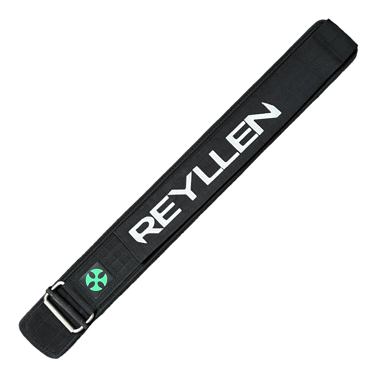 Reyllen GX Nylon 4" Weigh Lifting Belt Black - top down flat view open