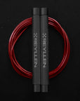 Reyllen Flare Mx Speed Skipping Jump Rope - Aluminium Handles - grey with red pvc cable