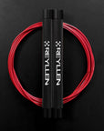 Reyllen Flare Mx Speed Skipping Jump Rope - Aluminium Handles - black with red nylon coated cable