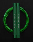 Reyllen Flare Mx Speed Skipping Jump Rope - Aluminium Handles - green with green pvc cable