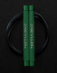 Reyllen Flare Mx Speed Skipping Jump Rope - Aluminium Handles - green with black pvc coated cable