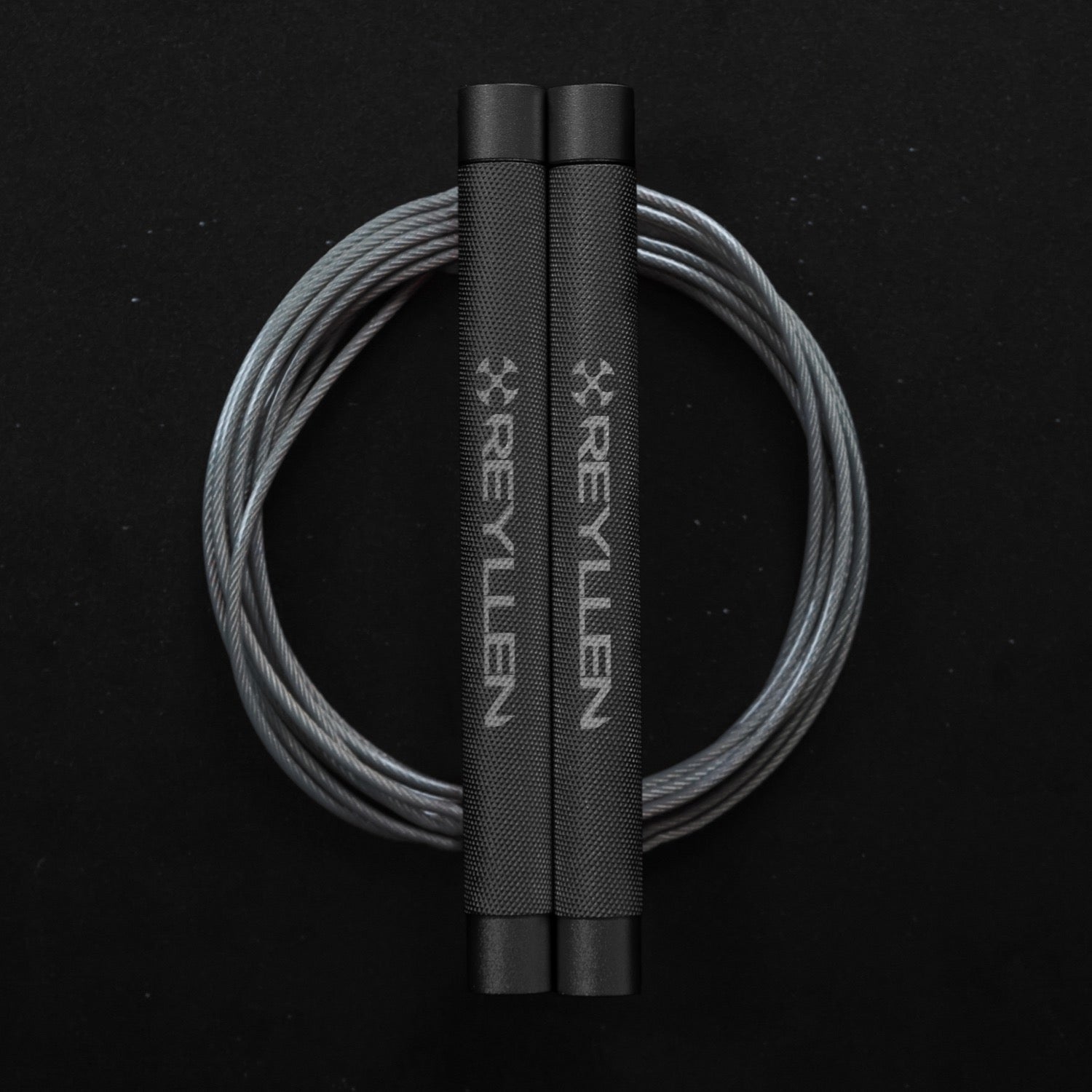 Reyllen Flare Mx Speed Skipping Jump Rope - Aluminium Handles - grey with grey pvc cable