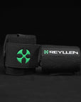 Reyllen No Thumb Loop Wrist Support Lifting Wraps Black black background