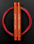 Reyllen Flare Mx Speed Skipping Jump Rope - Aluminium Handles - orange with red nylon coated cable