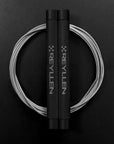 black with grey nylon coated cable