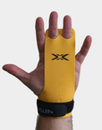 Reyllen X2 BumbleBee Crossfit Gymnastic Hand Grips - 2hole worn on hand view single