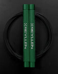 Reyllen Flare Mx Speed Skipping Jump Rope - Aluminium Handles - green with black nylon coated cable