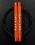 orange with black nylon coated cable