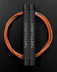 Reyllen Flare Mx Speed Skipping Jump Rope - Aluminium Handles - grey with nylon orange coated cable