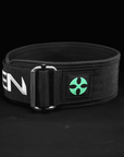 Reyllen GX Nylon 4" Weigh Lifting Belt Black - side view black background